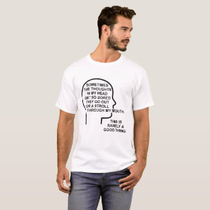 Camiseta Divertida Pensamientos Aburridos