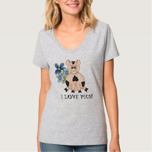 Camiseta divertida personalizado de Pig Lovers