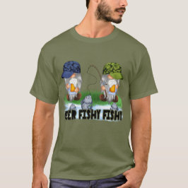 Camiseta divertida pesca de cerveza gnomes hombres