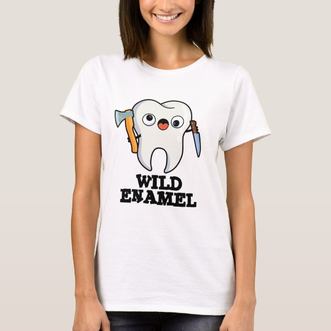 Camiseta Divertida pícara de dientes de animales salvajes d (Anverso)