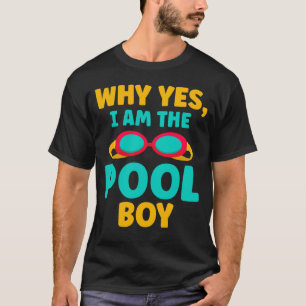 Camiseta Divertida Piscina Niño Nadador Divertido Natación