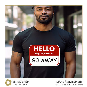 Camiseta Divertida Placa de Nombre Personalizable para Intr