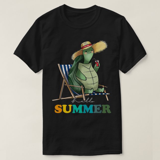 Camiseta Divertida Playa de verano de verano de verano de v (Diseño del anverso)
