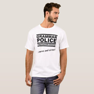 Camiseta Divertida Policía Gramatical