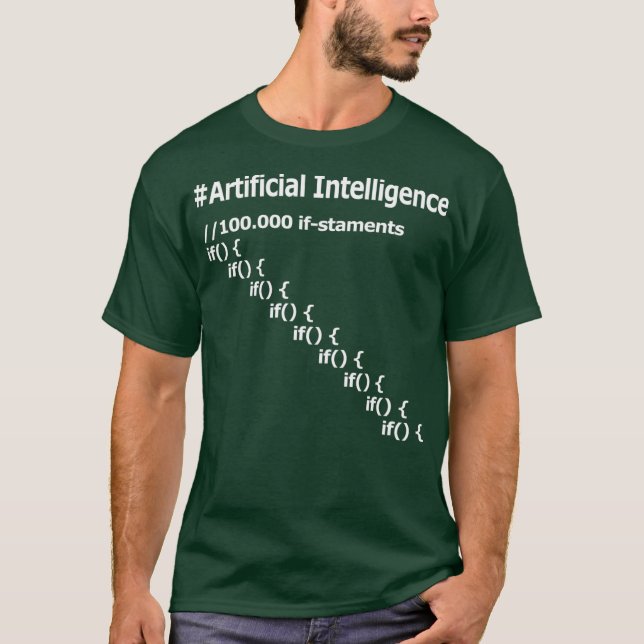 Camiseta Divertida programación de inteligencia artificial (Anverso)