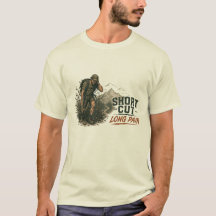 Camiseta divertida que dice Short Cut - Long Pain
