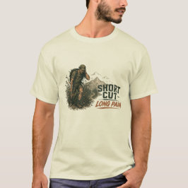 Camiseta divertida que dice Short Cut - Long Pain