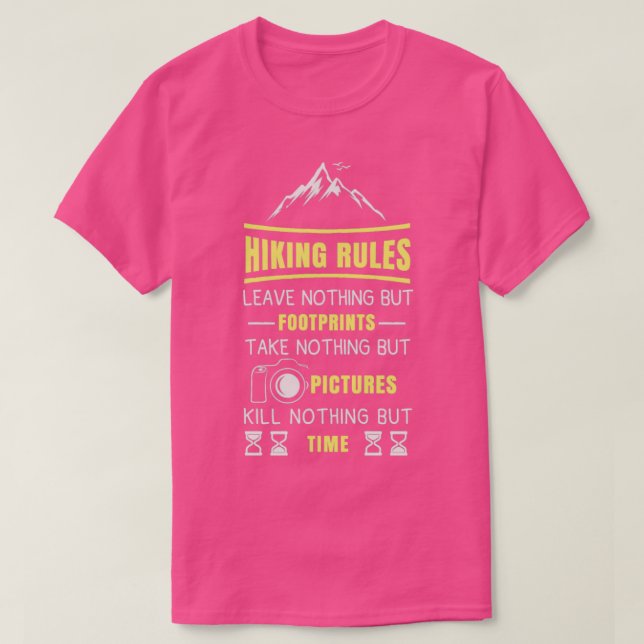Camiseta divertida, Reglas de Senderismo, Senderis (Diseño del anverso)