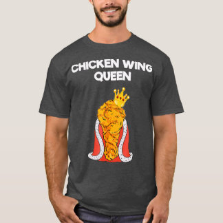 Camiseta Divertida Reina de fans del ala del pollo