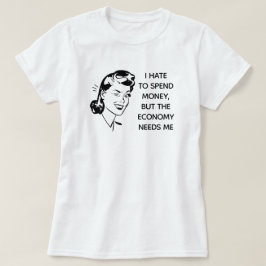 Camiseta divertida retro para ir de compras