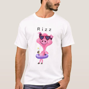 Camiseta divertida Rizz con Party Pig