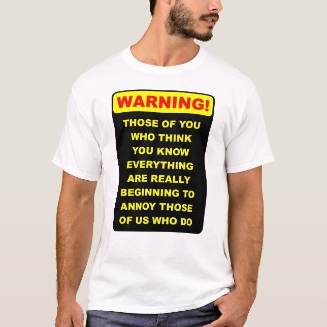 Camiseta Divertida Sabiondo Molesto (Anverso)