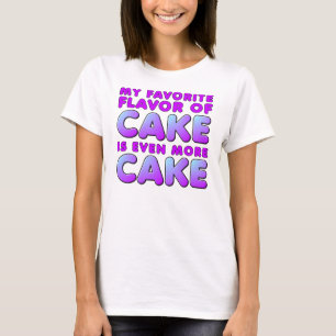 Camiseta Divertida Sabor Favorito De Tarta