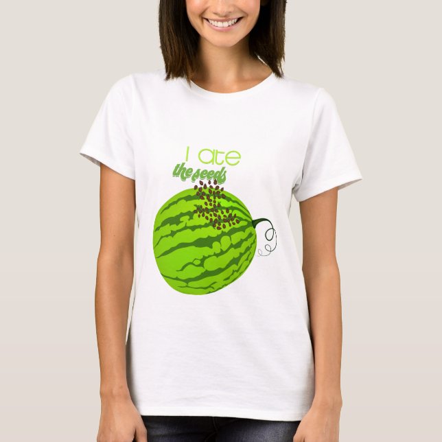 Camiseta Divertida sandía - Me comí las semillas (Anverso)