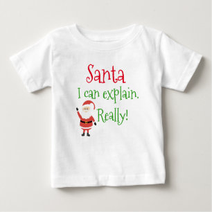 Camiseta divertida - "Santa, puedo explicarlo. ¡En