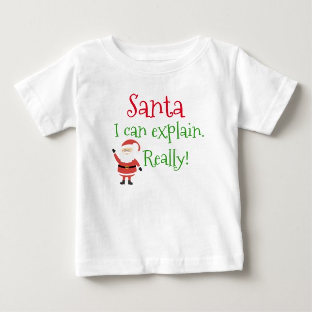 Camiseta divertida - "Santa, puedo explicarlo. ¡En (Anverso)