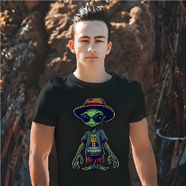 Camiseta Divertida sátira política "Saludos humanos" de Ali