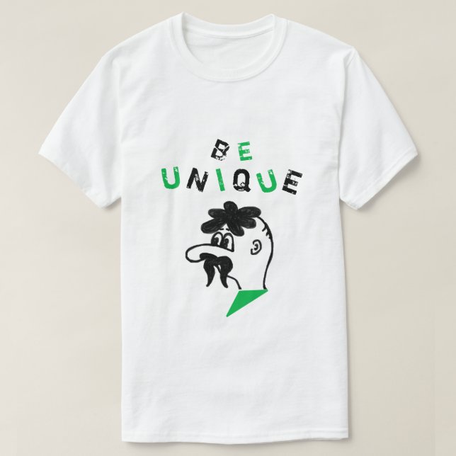 Camiseta divertida ser única - diferente - solo un (Diseño del anverso)