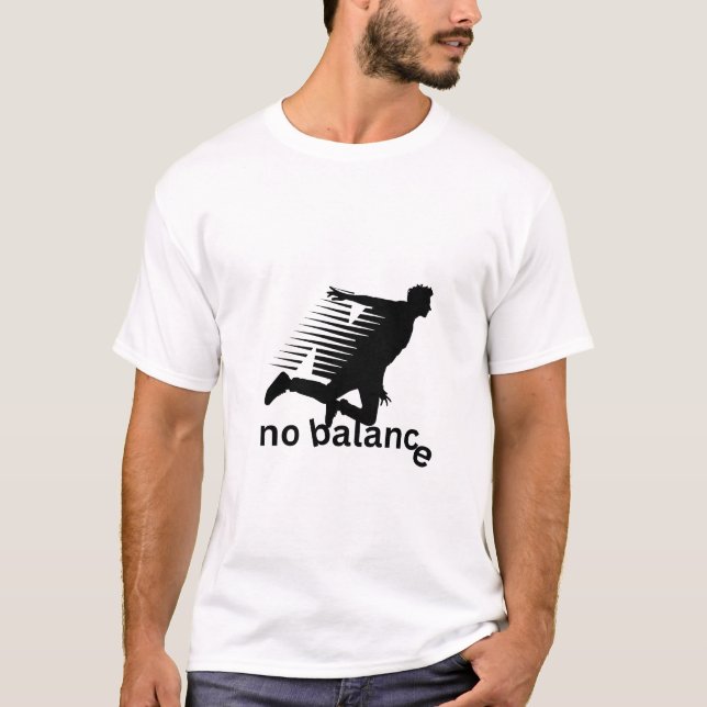 Camiseta divertida Sin equilibrio Me caigo - Sarcá (Anverso)