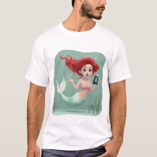 Camiseta Divertida Sirena Enfadada Sin Señal De Arte Subacu