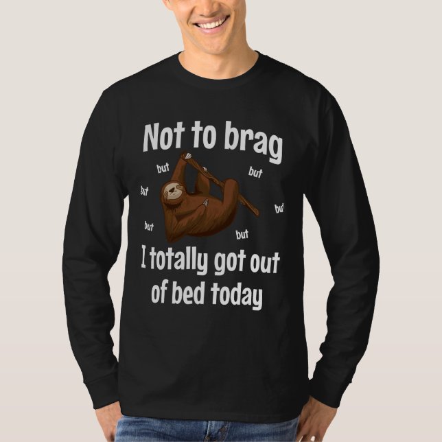 Camiseta Divertida Sloth que ama a la cama (Anverso)