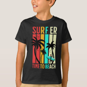 Camiseta Divertida tabla de surf retro de playa vintage