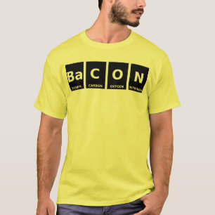 Camiseta Divertida Tabla Periódica de Bacon