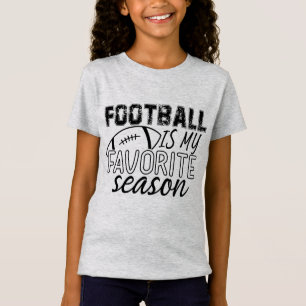 Camiseta divertida temporada de fútbol palabra arte deport