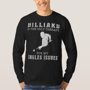 Camiseta Divertida Terapia Billiard para Ángulos Perfectos