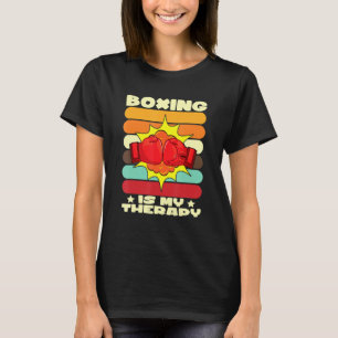 Camiseta Divertida Terapia de Guantes de Boxeo para ropa de