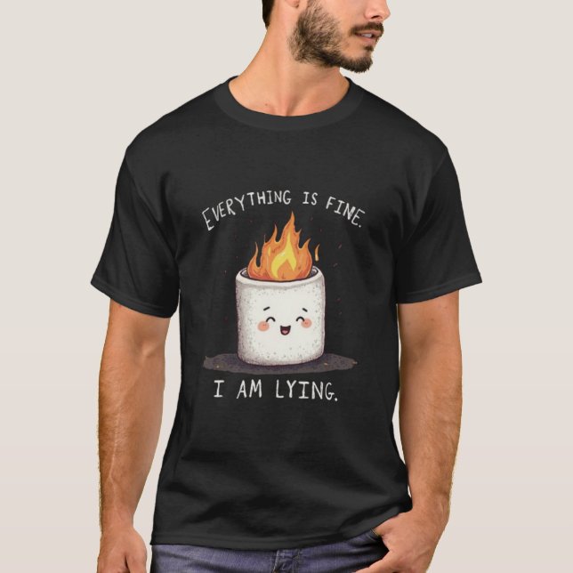 Camiseta divertida Todo está bien Malvado Marshmal (Anverso)