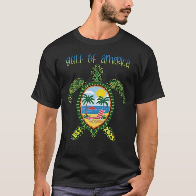 Camiseta Divertida Tortuga del Golfo de América Este. Golfo (Anverso)