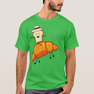 Camiseta Divertida tostada de pan de vaca montando caballo 