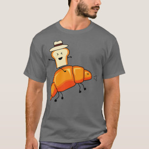 Camiseta Divertida tostada de pan de vaca montando caballo 
