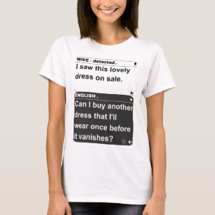 Camiseta Divertida traducción de mujer a inglés 'Vi este am