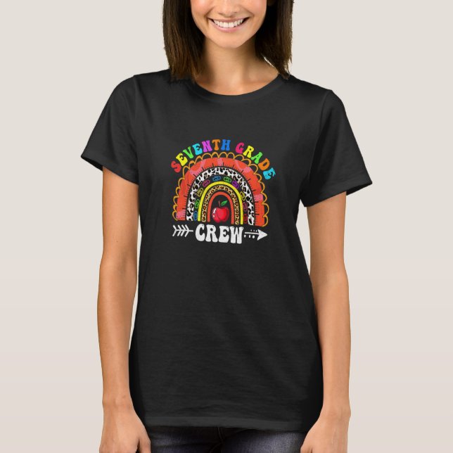 Camiseta Divertida tripulación de séptimo grado arcoíris pr (Anverso)