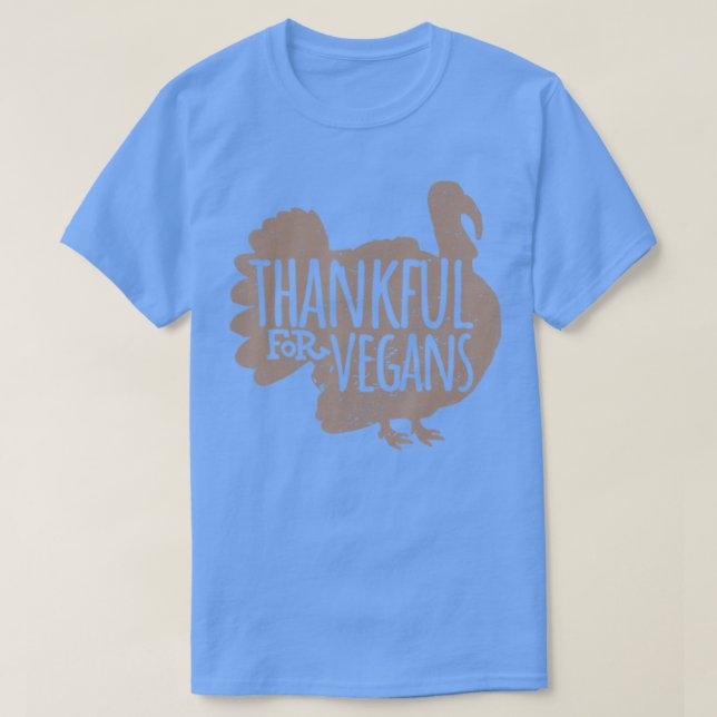 Camiseta Divertida Turquía Agradecida Por Los Veganos Veget (Diseño del anverso)