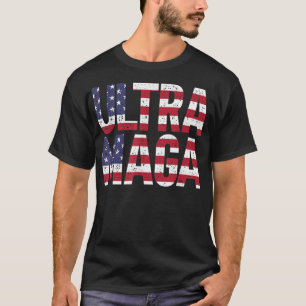 Camiseta Divertida Ultra Maga Bandera Americana Vintage Ult