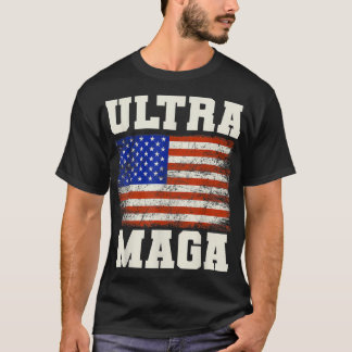 Camiseta Divertida Ultra Maga Bandera Americana Vintage Ult