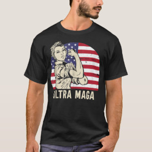 Camiseta Divertida Ultra Maga Bandera Americana Vintage Ult