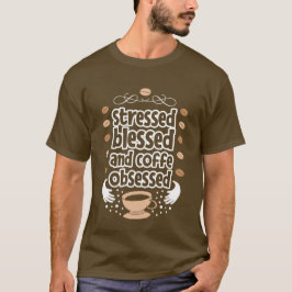 Camiseta divertida unisex café word art T-Shirt