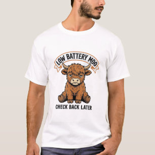 Camiseta Divertida Vaca Highland Gruñona Estado Fu