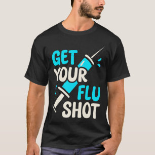 Camiseta Divertida Vacuna Contra la Gripe Cute Vacuna Retro