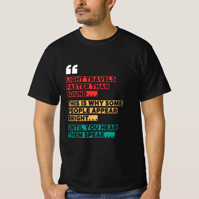 Camiseta divertida "Viaja más rápido que el sonido (Anverso)