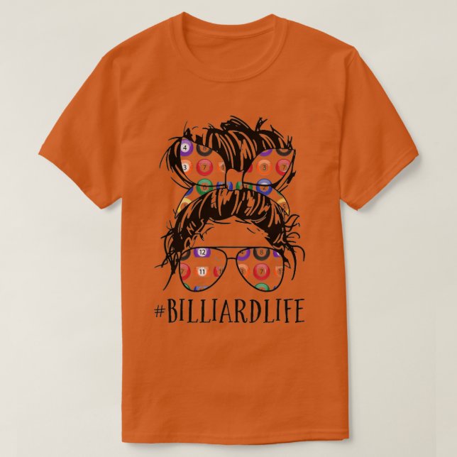 Camiseta Divertida vida de billar para las juventudes de la (Diseño del anverso)