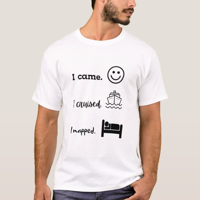 Camiseta Divertida Vine Crucero Dormí (Anverso)
