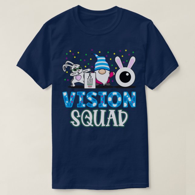 Camiseta Divertida Visión Escuadrón Optometría Optometrista (Diseño del anverso)