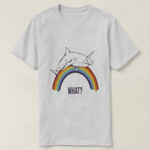 Camiseta divertida y caprichosa de tiburón unicorn