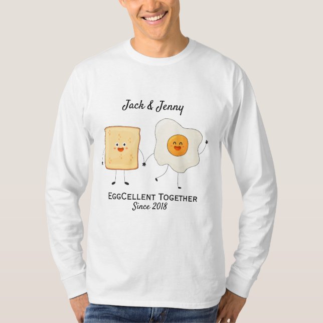 Camiseta Divertida y divertida tostada feliz juntos (Anverso)
