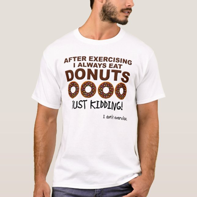 Camiseta divertida y donuts (Anverso)